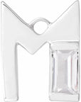 Lab-Grown Diamond Accented Initial Dangle