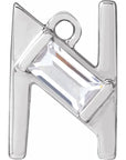 Lab-Grown Diamond Accented Initial Dangle