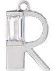 Lab-Grown Diamond Accented Initial Dangle