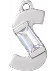 Lab-Grown Diamond Accented Initial Dangle