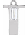 Lab-Grown Diamond Accented Initial Dangle