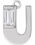 Lab-Grown Diamond Accented Initial Dangle