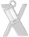 Lab-Grown Diamond Accented Initial Dangle