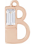 Lab-Grown Diamond Accented Initial Dangle