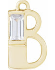 Lab-Grown Diamond Accented Initial Dangle