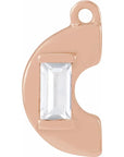 Lab-Grown Diamond Accented Initial Dangle