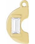 Lab-Grown Diamond Accented Initial Dangle