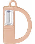 Lab-Grown Diamond Accented Initial Dangle