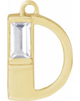 Lab-Grown Diamond Accented Initial Dangle