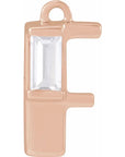 Lab-Grown Diamond Accented Initial Dangle