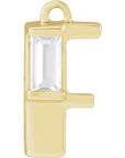 Lab-Grown Diamond Accented Initial Dangle