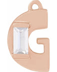 Lab-Grown Diamond Accented Initial Dangle