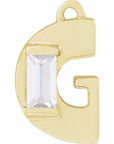 Lab-Grown Diamond Accented Initial Dangle