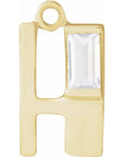 Lab-Grown Diamond Accented Initial Dangle