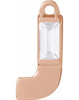 Lab-Grown Diamond Accented Initial Dangle