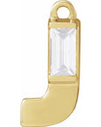 Lab-Grown Diamond Accented Initial Dangle