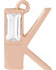 Lab-Grown Diamond Accented Initial Dangle