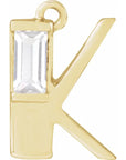 Lab-Grown Diamond Accented Initial Dangle