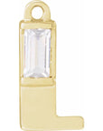 Lab-Grown Diamond Accented Initial Dangle