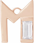 Lab-Grown Diamond Accented Initial Dangle