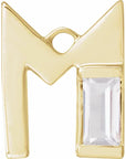 Lab-Grown Diamond Accented Initial Dangle