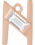 Lab-Grown Diamond Accented Initial Dangle