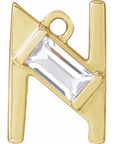 Lab-Grown Diamond Accented Initial Dangle