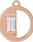 Lab-Grown Diamond Accented Initial Dangle