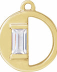Lab-Grown Diamond Accented Initial Dangle