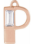 Lab-Grown Diamond Accented Initial Dangle