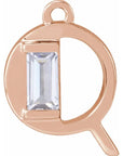 Lab-Grown Diamond Accented Initial Dangle