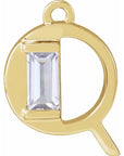 Lab-Grown Diamond Accented Initial Dangle