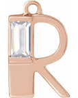 Lab-Grown Diamond Accented Initial Dangle