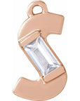 Lab-Grown Diamond Accented Initial Dangle