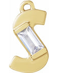 Lab-Grown Diamond Accented Initial Dangle