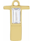 Lab-Grown Diamond Accented Initial Dangle