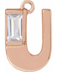 Lab-Grown Diamond Accented Initial Dangle
