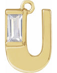 Lab-Grown Diamond Accented Initial Dangle