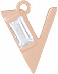 Lab-Grown Diamond Accented Initial Dangle