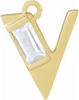 Lab-Grown Diamond Accented Initial Dangle
