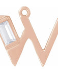Lab-Grown Diamond Accented Initial Dangle
