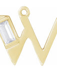 Lab-Grown Diamond Accented Initial Dangle