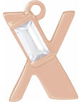 Lab-Grown Diamond Accented Initial Dangle