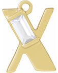 Lab-Grown Diamond Accented Initial Dangle