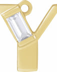 Lab-Grown Diamond Accented Initial Dangle