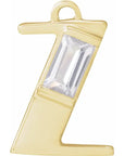 Lab-Grown Diamond Accented Initial Dangle