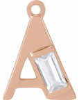 Lab-Grown Diamond Accented Initial Dangle