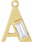 Lab-Grown Diamond Accented Initial Dangle