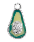 Natural Diamond Green Enamel Avocado Dangle