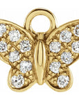 Natural Diamond Butterfly Dangle